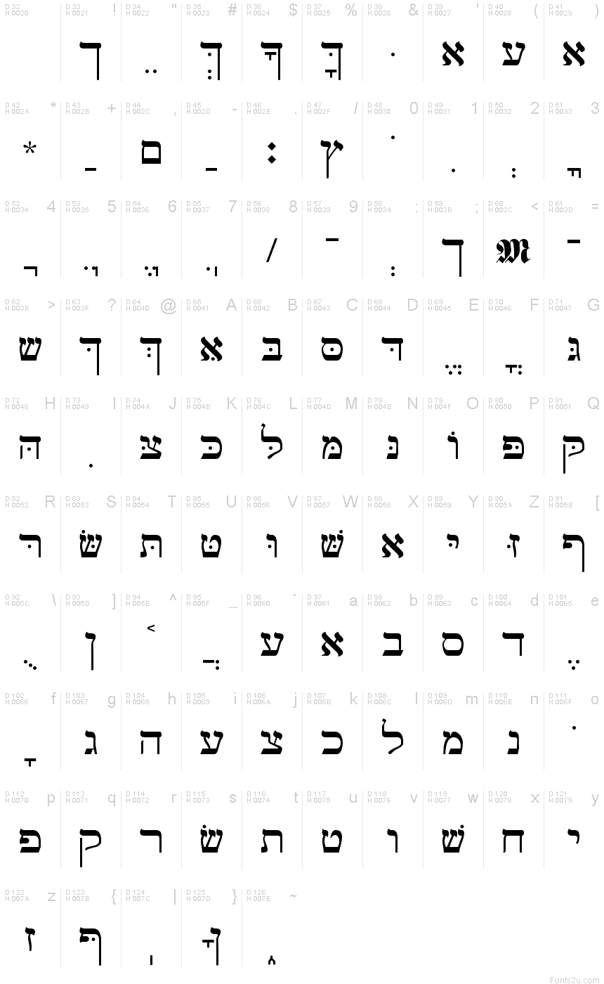 Hebrew Font For Mac